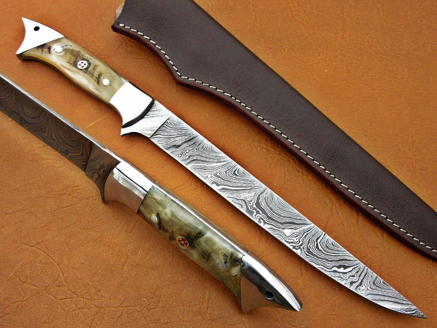 Damascus Flexible Blade Fillet Knife