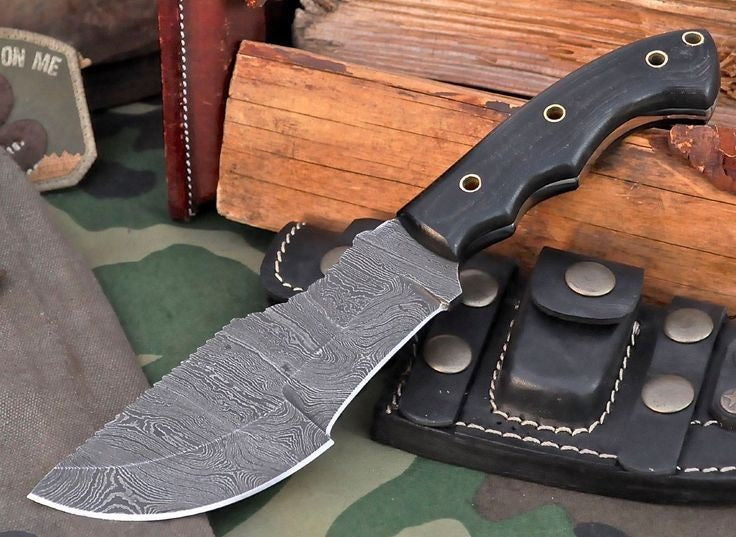 The Knife from The Hunted – 10" Damascus Steel with Micarta Handle