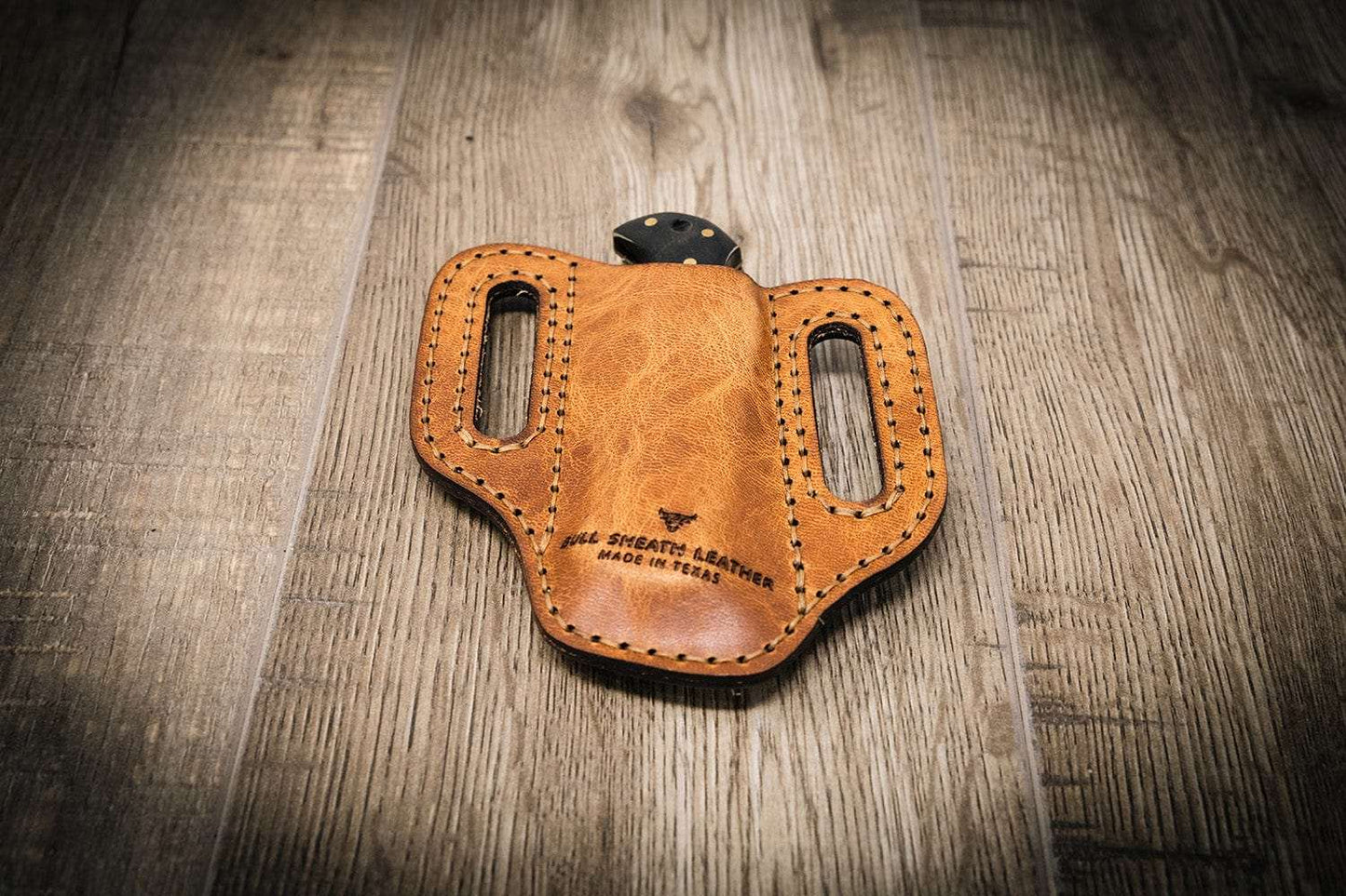 Custom Leather Knife Sheath - Saddle Tan