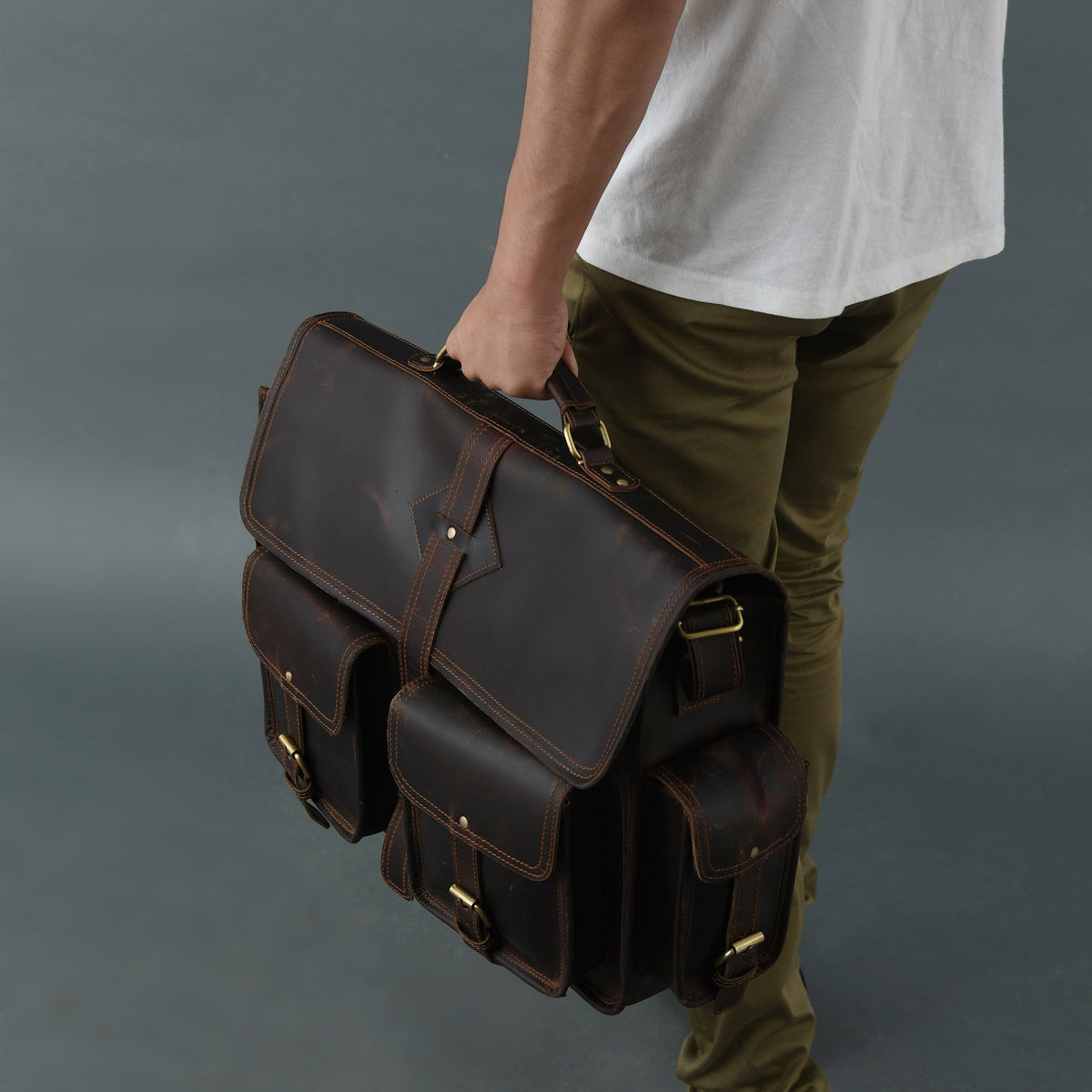 Midnight Buffalo Retro Briefcase