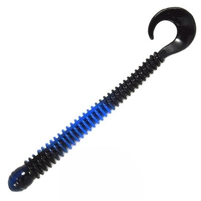 Ring Worm 4" - Black Blue Swirl