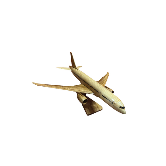 Boeing 787 Dreamliner Mahogany Wood Desktop Airplane Model