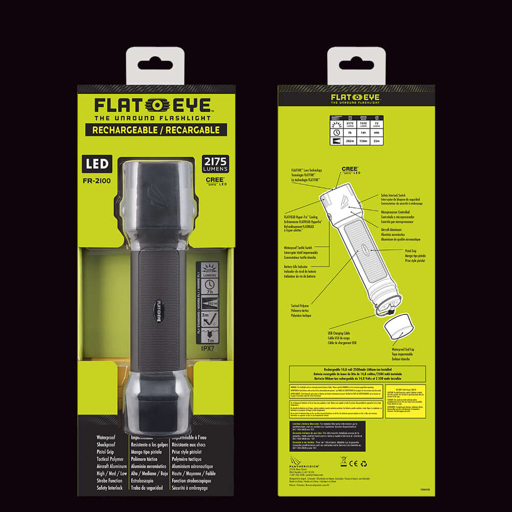 FLATEYE™ Rechargeable FR-2100 Flashlight - 2175 Lumens