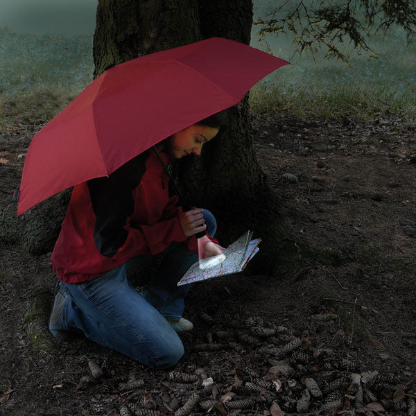 Light Trek Automatic Flashlite – Professional Hiking Umbrella with Built-in Bright LED Torch, Long-Lasting Illumination, and Reliable Auto Open/Close System