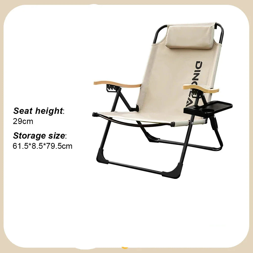 Comfortable Camping Chair Adjustable Foldable with Pillows