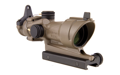 Trijicon ACOG Rifle Scope | 4X 32 | Amber Crosshair .223 Reticle | Center Illuminated | w/BUIS & TA51 Mount-CK-FDE | Dark Earth