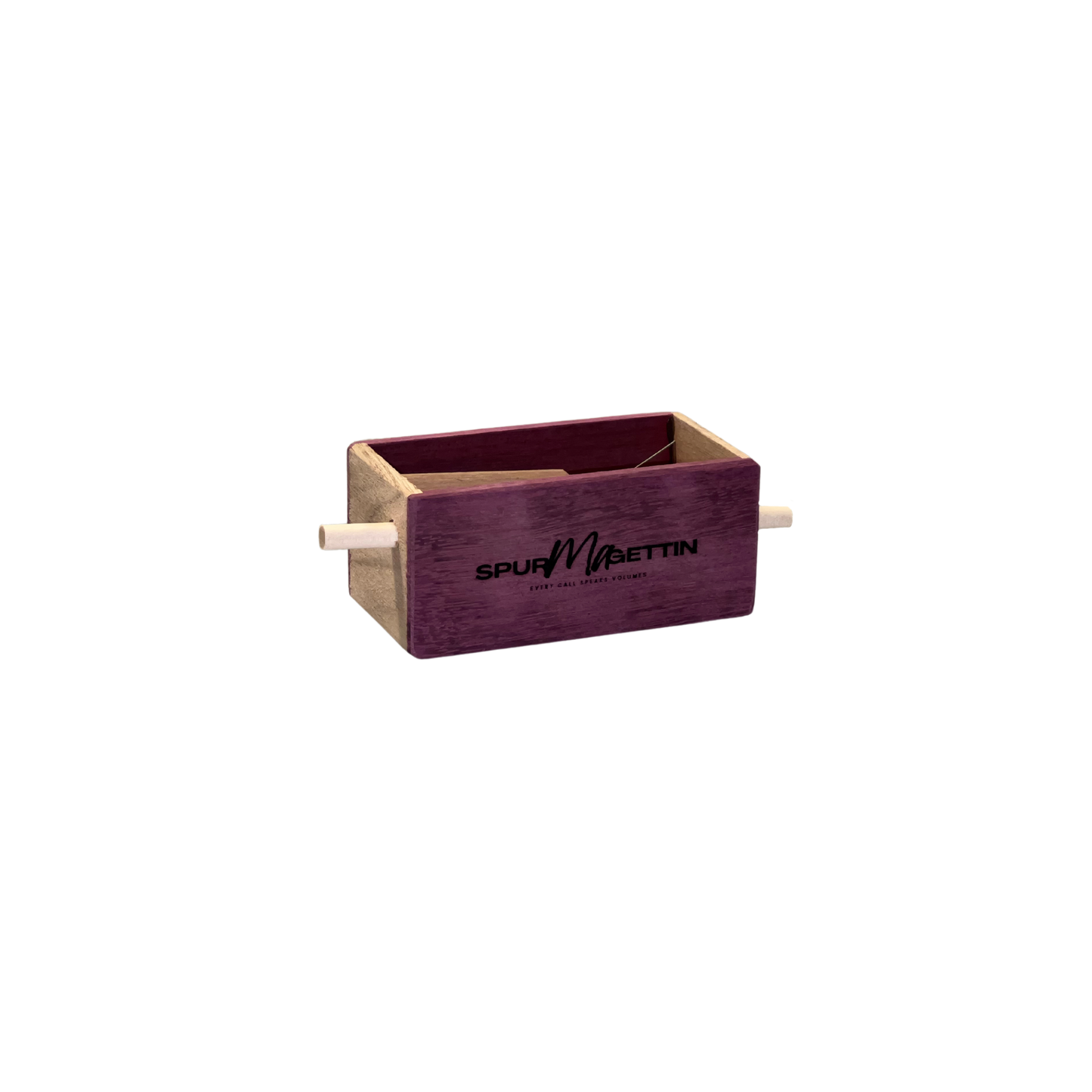 Push Button Box Call in Purple Heart Wood