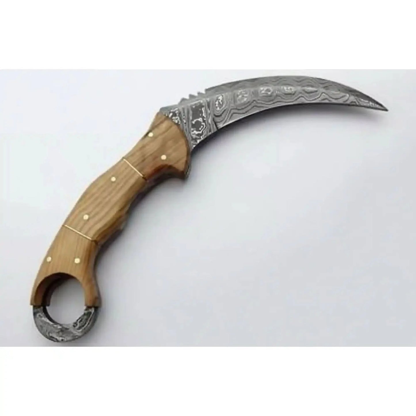 Custom Handmade Damascus Steel Full Tang Karambit Knife