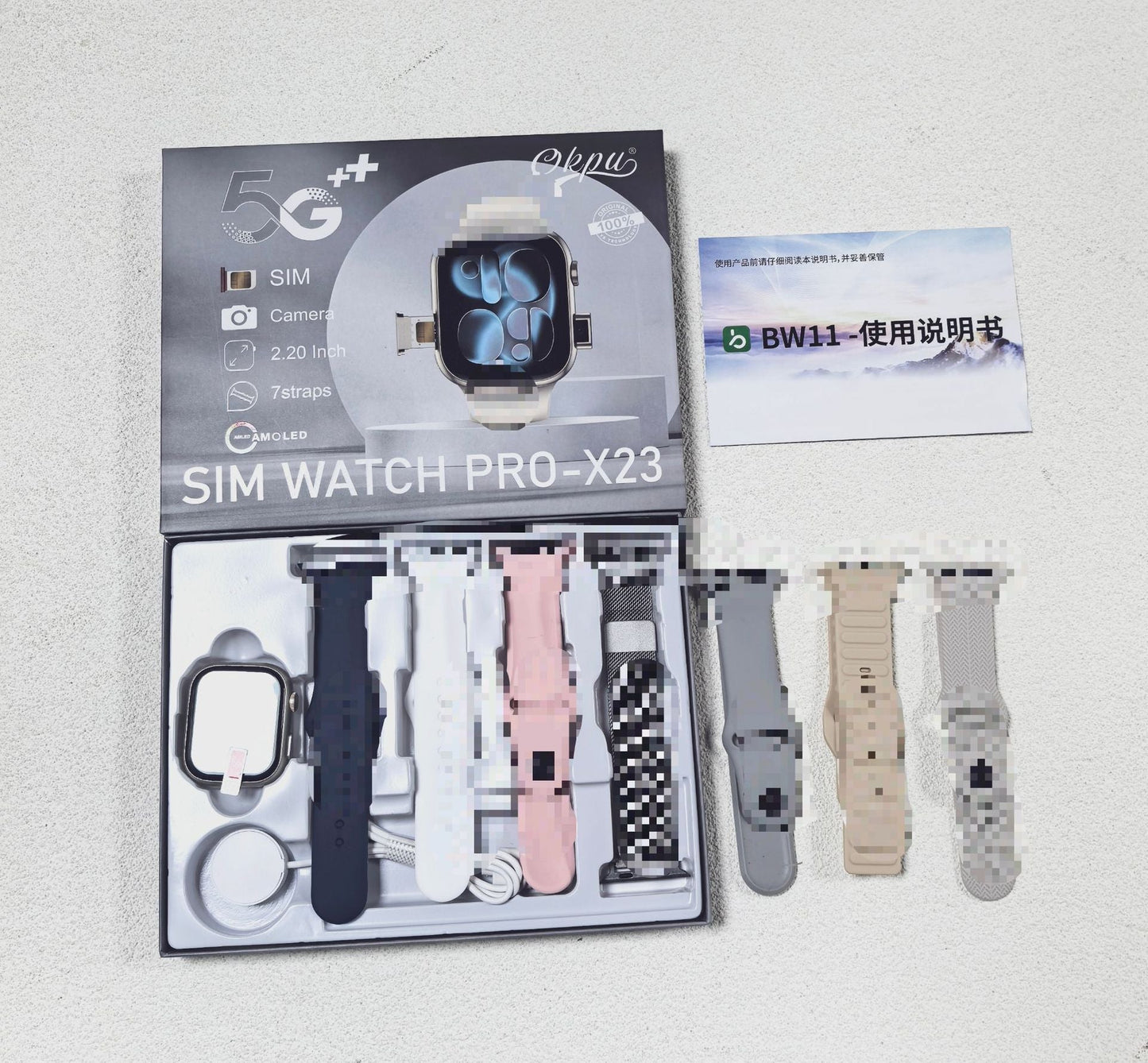 Smartwatch Multi-Strap Kit With Magnetic Charging