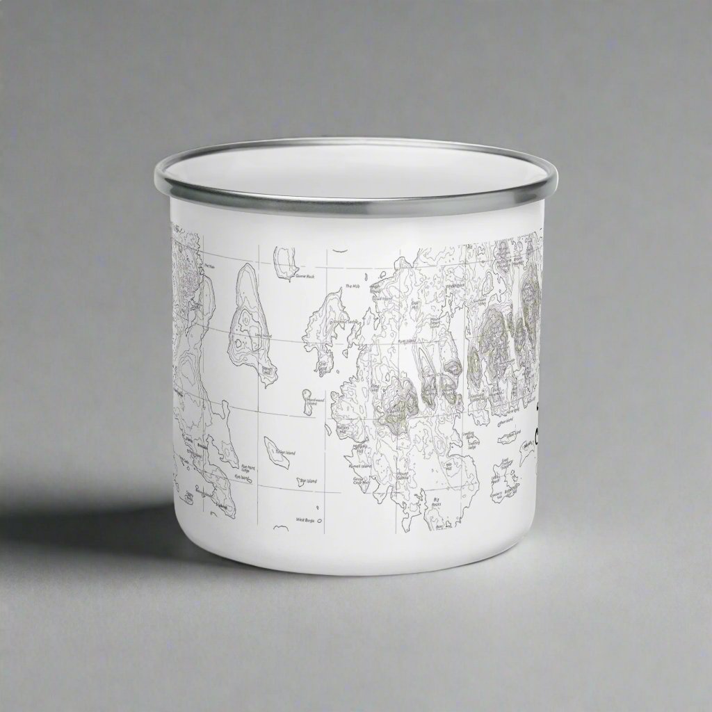 Acadia National Park Topographic Camp Mug