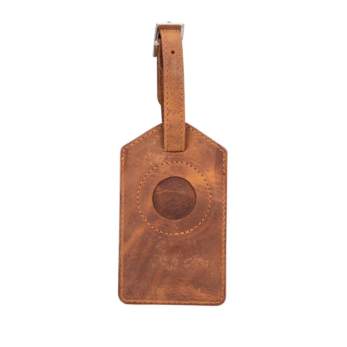 Estes Genuine Leather Luggage Tag with AirTag Slot