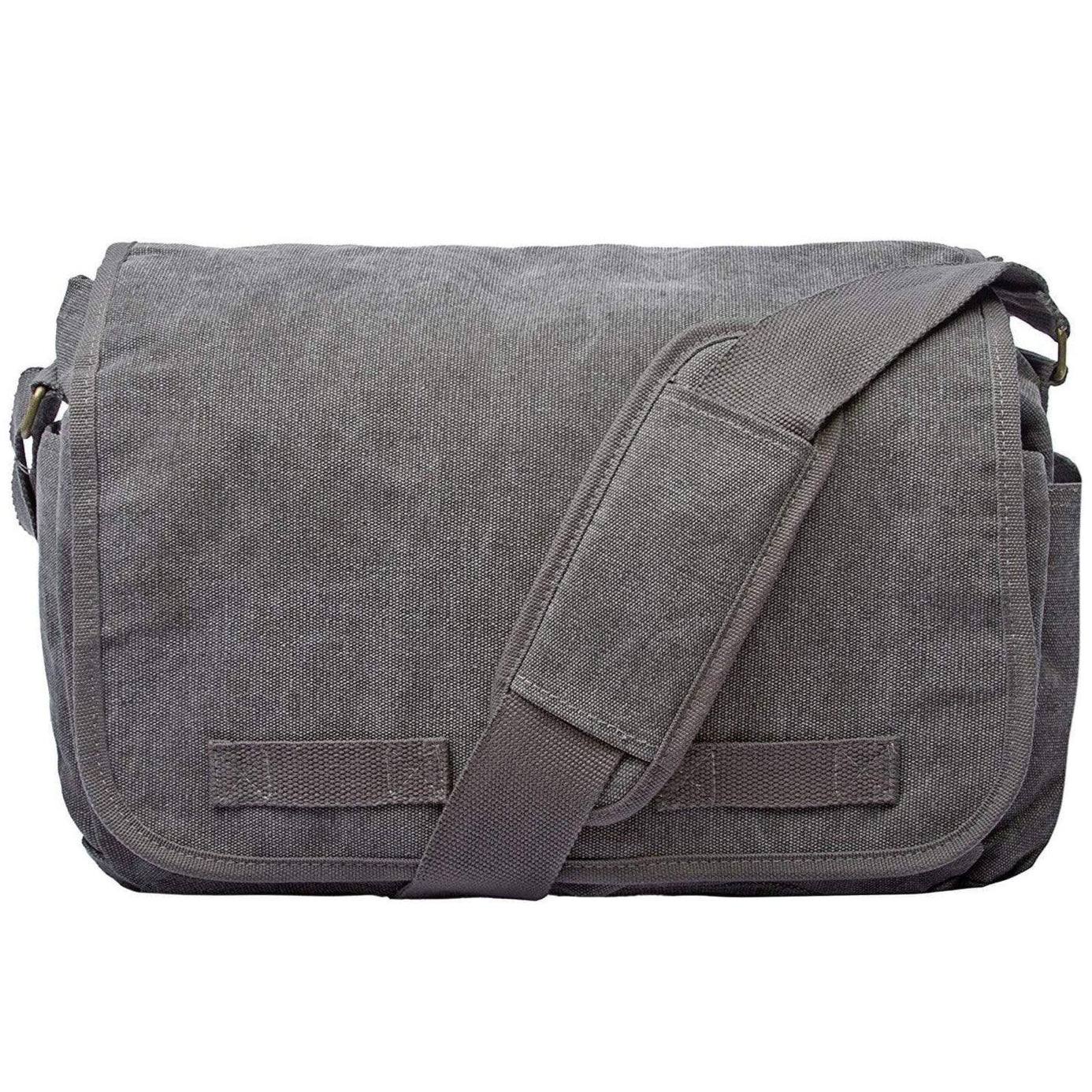 Stylish Messenger Bag – Cotton Canvas Laptop Crossbody