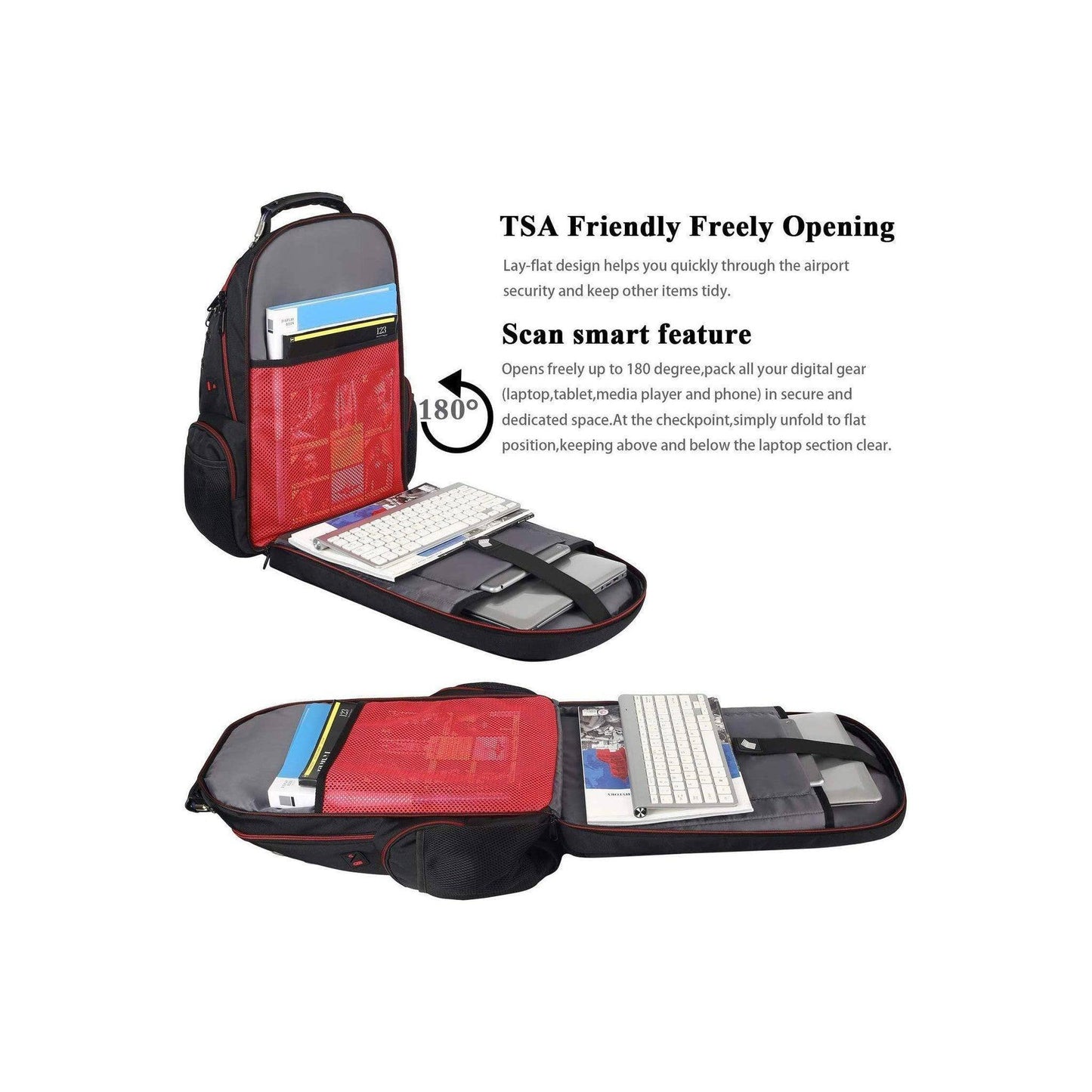 40L TSA-Approved Backpack – Expandable & Organized