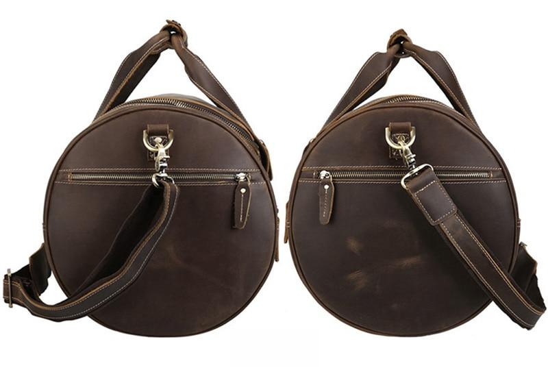 The Wainwright Weekender | Round Vintage Leather Weekender