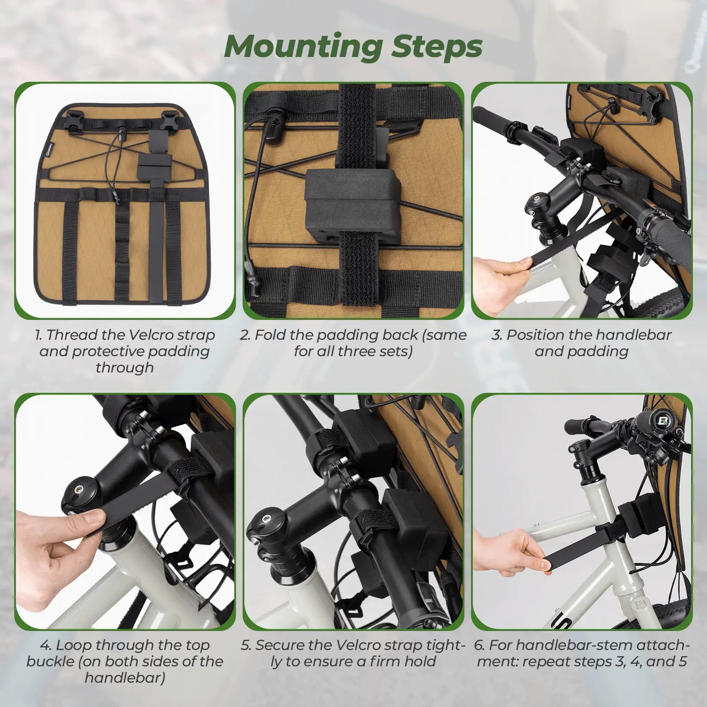 Adjustable Handlebar Cradle Bike Bag Carrier for Bikepacking