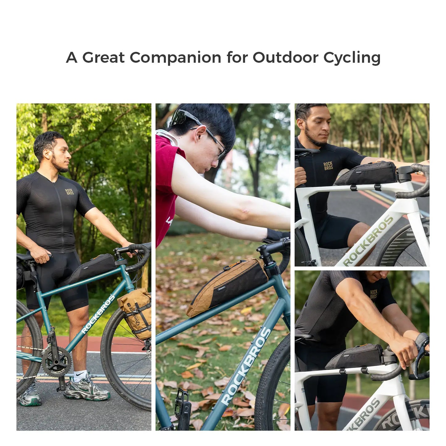 Water-repellent Top Tube Bag for Bikepacking 1L