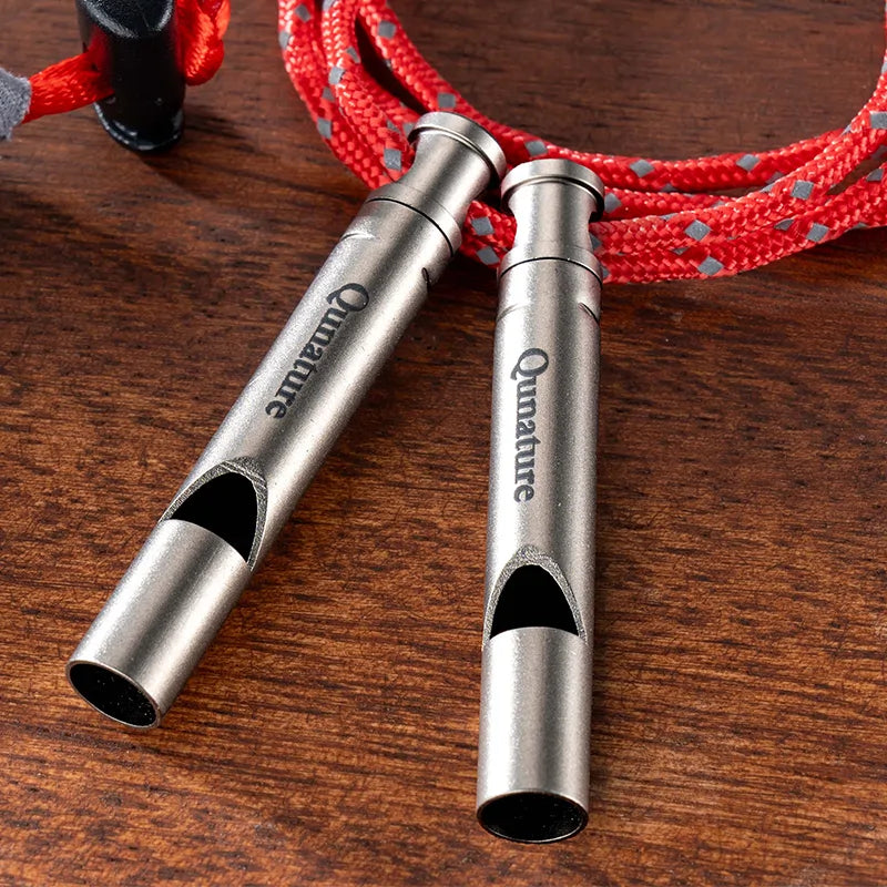 Titanium Survival Whistle 120dB Loud, Durable, Portable Outdoor Gear