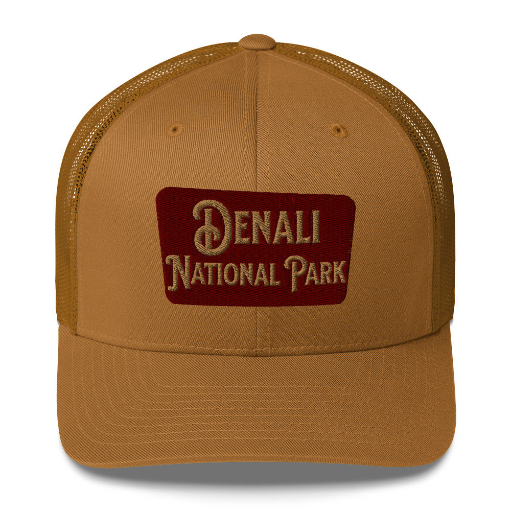 Denali National Park Sign Embroidered Trucker Hat