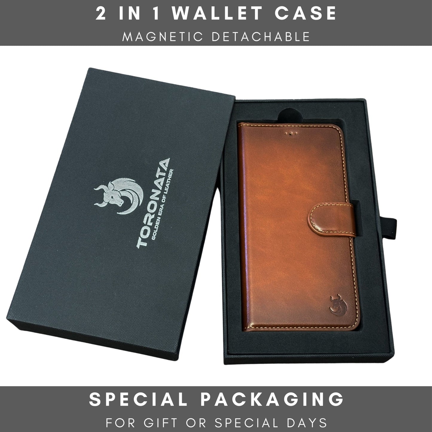 Vegas Premium Leather iPhone 15 Plus Wallet Case with MagSafe | Detachable RFID Blocking Luxury Wallet