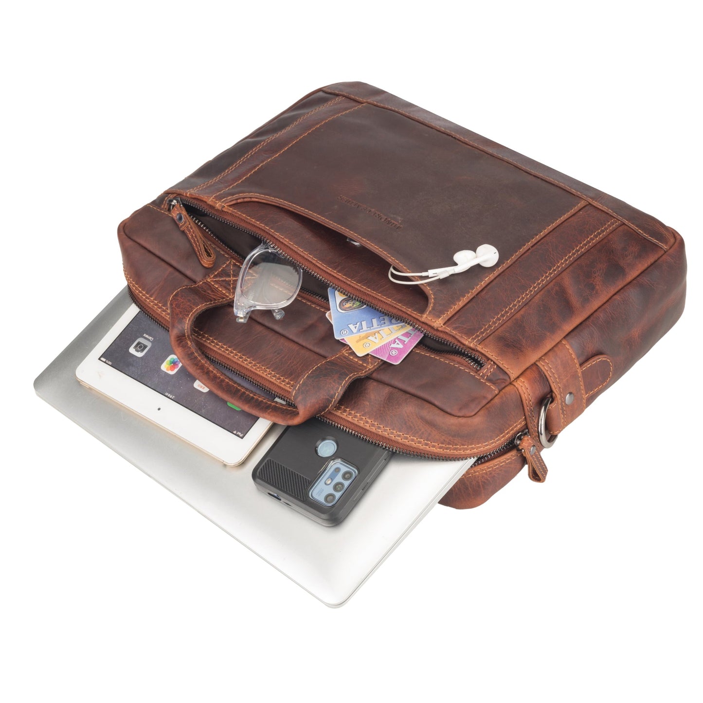 Seattle Briefcase Bag 14" Chestnut