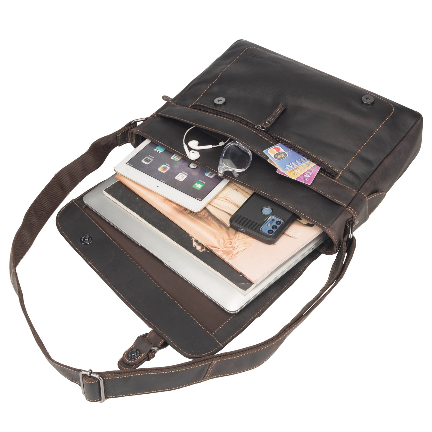 Chicago Messenger Bag 14" Brown