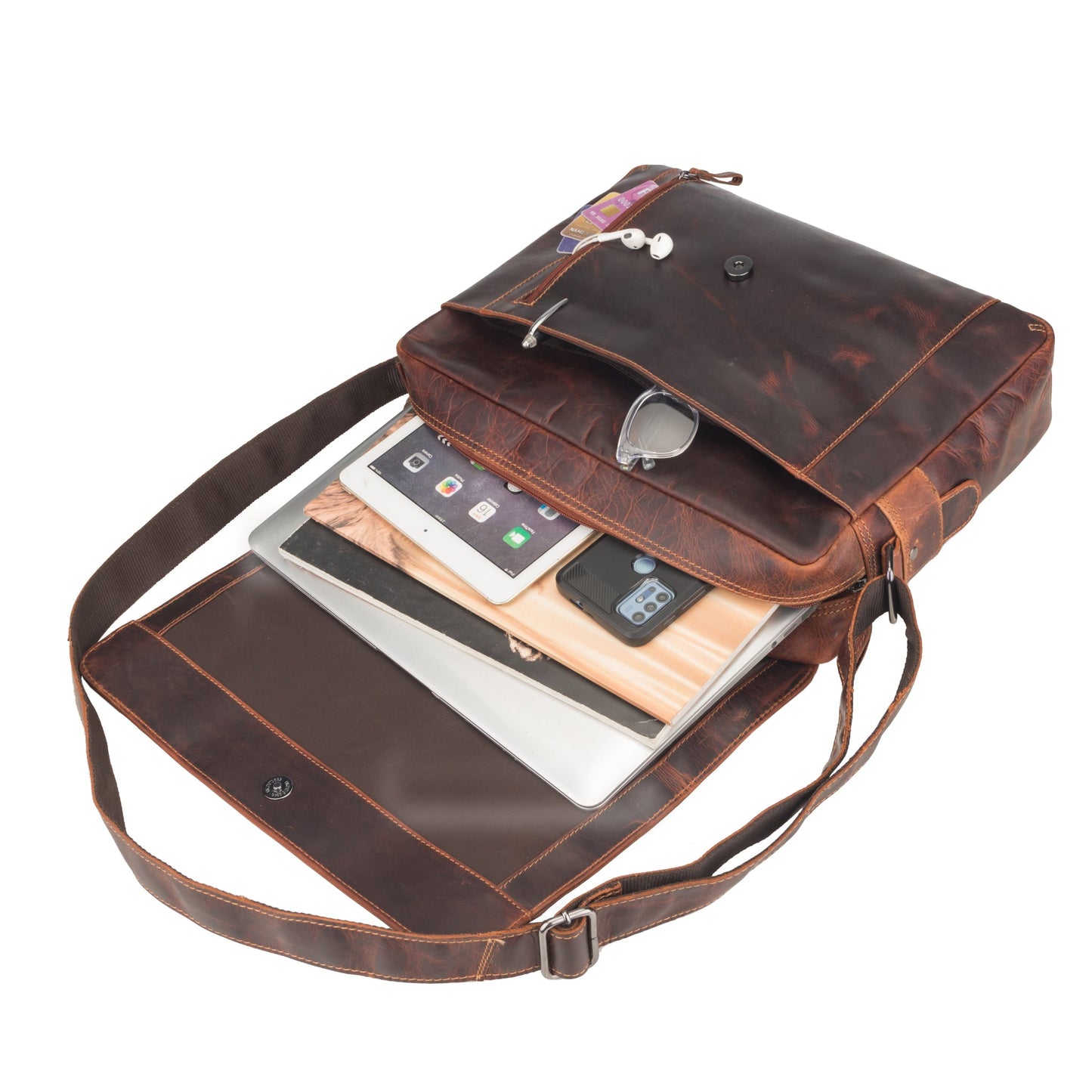 Jordan Messenger Bag 15.6" Chestnut