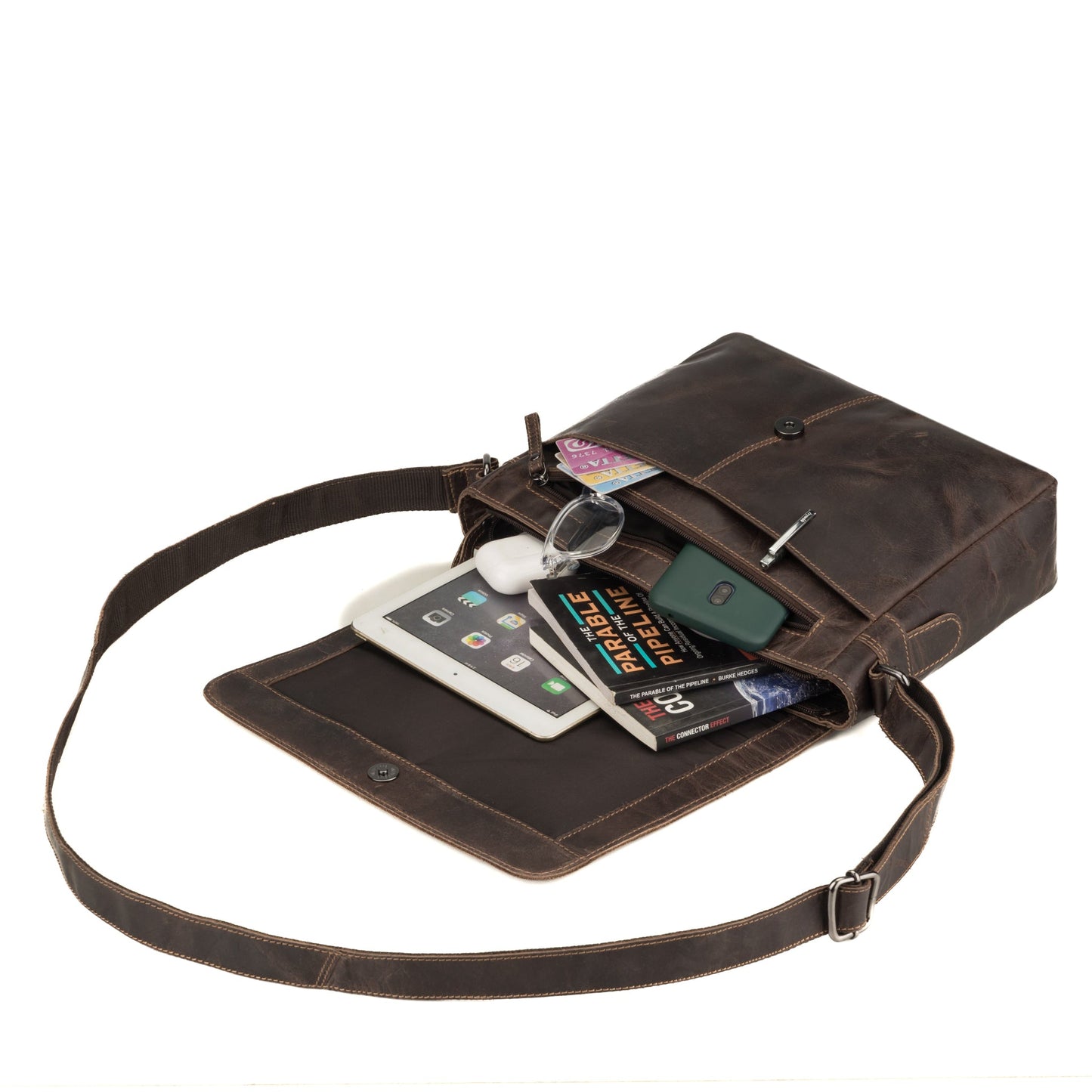 Austin Messenger Bag 11" Brown