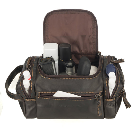 Winston Toiletry Bag Brown