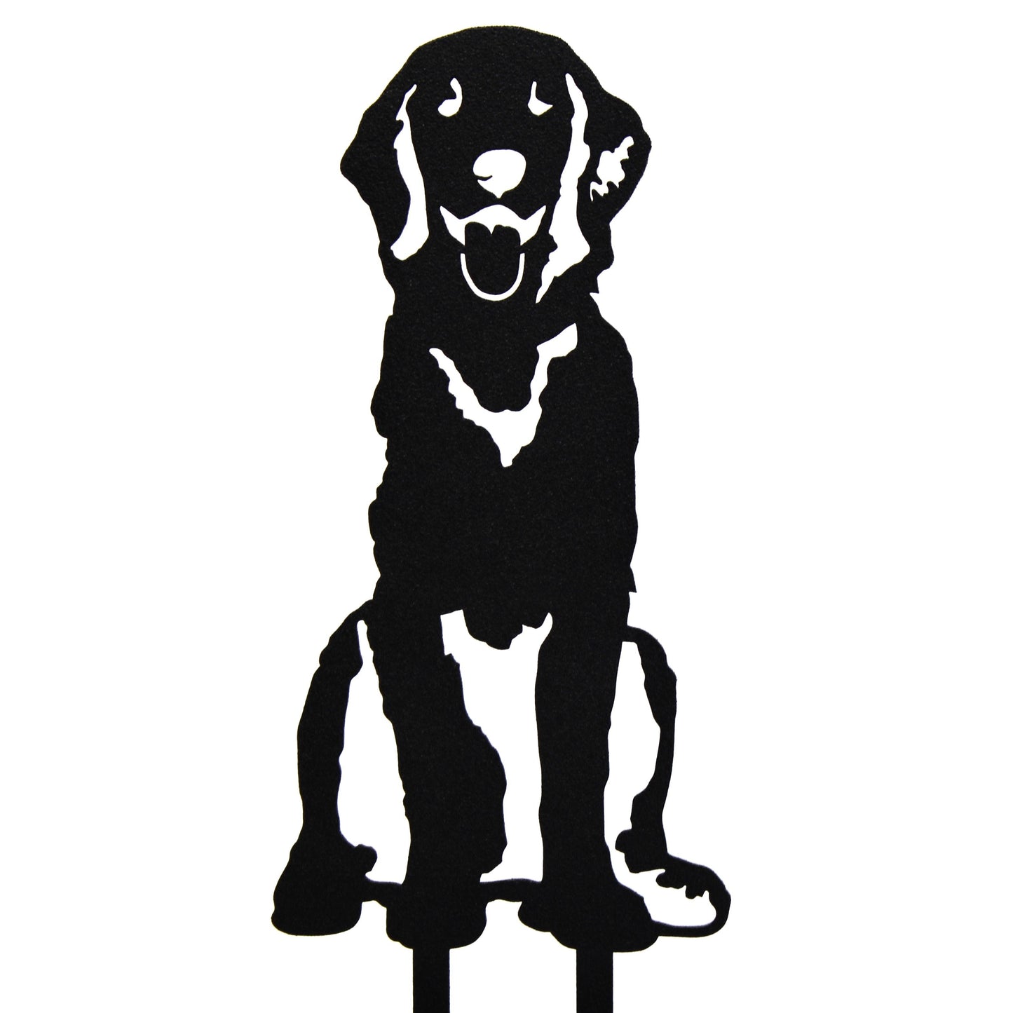 Golden Retriever Sitting Metal Art – Handcrafted Dog Décor