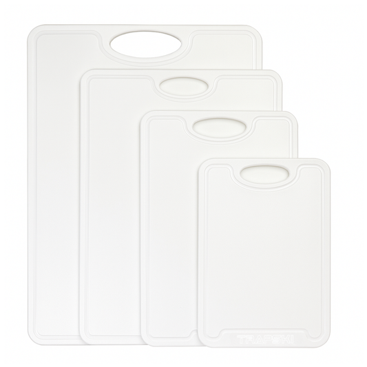 TRAPSKI 3/8 Inch Thick HDPE Cutting Boards | Food-Grade | Juice Grooves