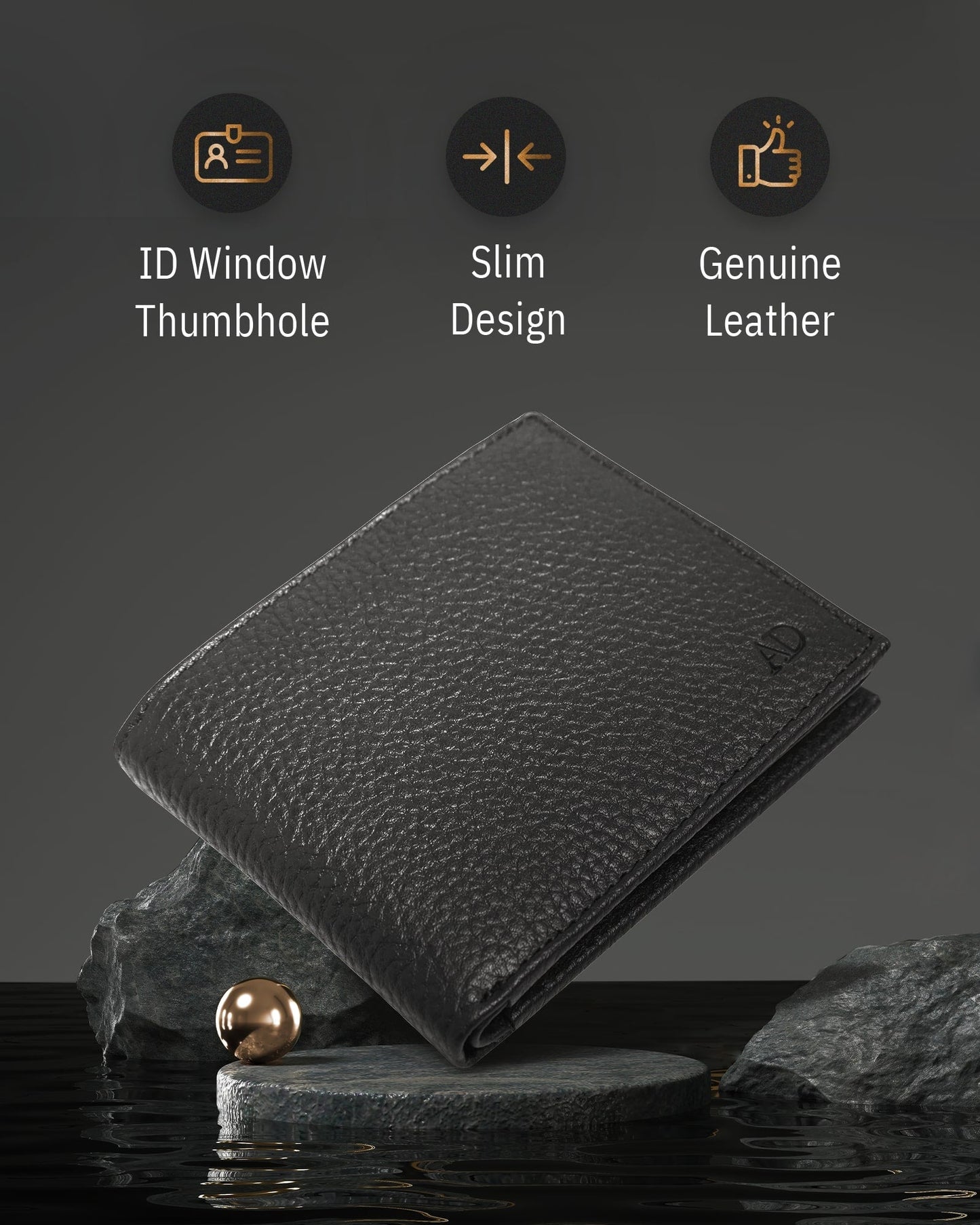 Bifold Wallet With Flip-Up ID Window