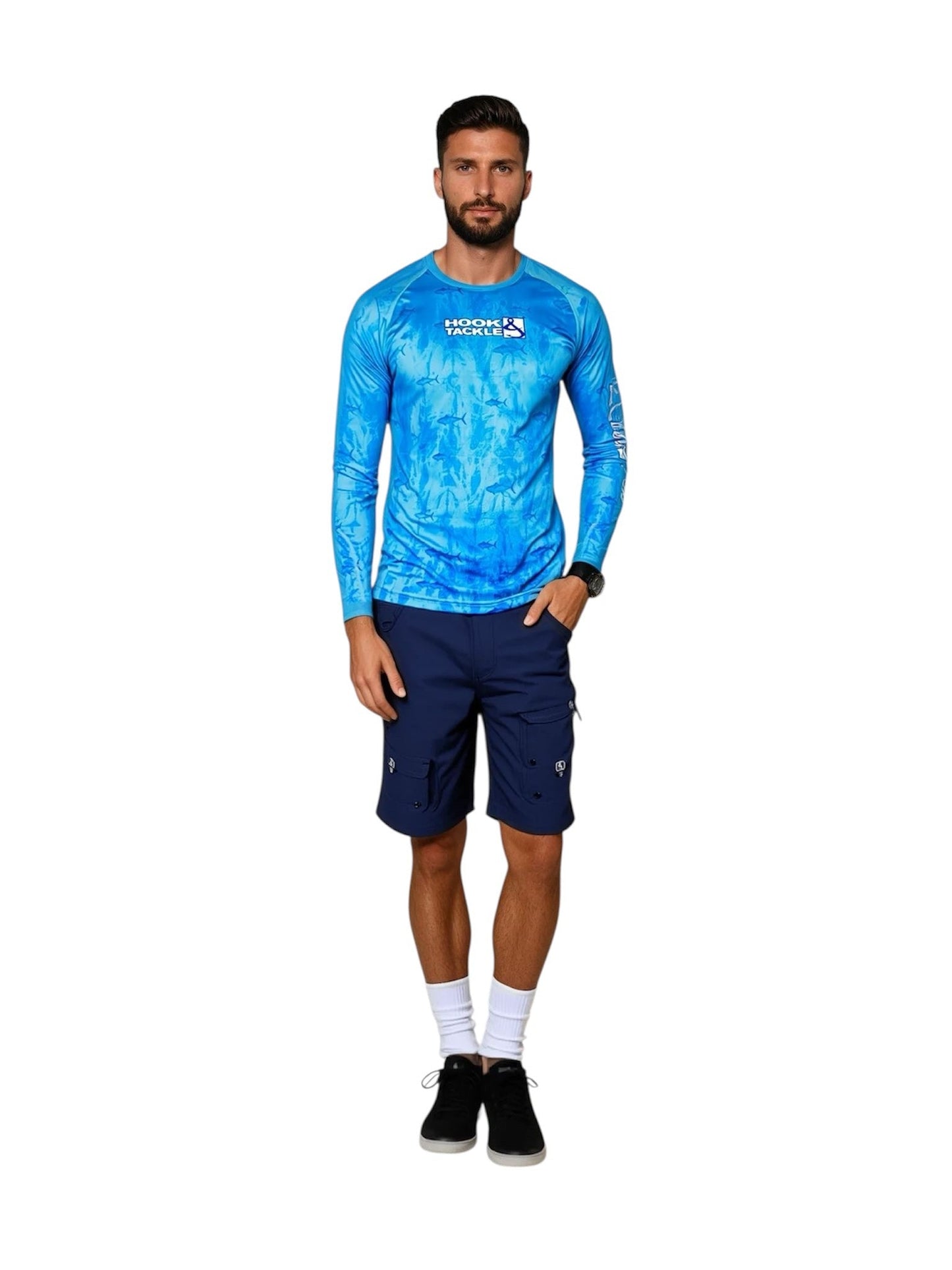 Men's Tuna Texture L/S UV Fishing Shirt