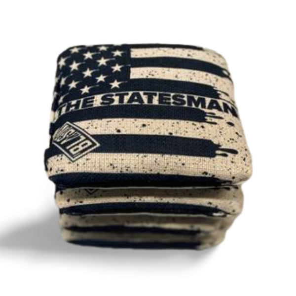 The Statesmen Pro Cornhole Bags (6/9).  Flat fill, smaller profile.