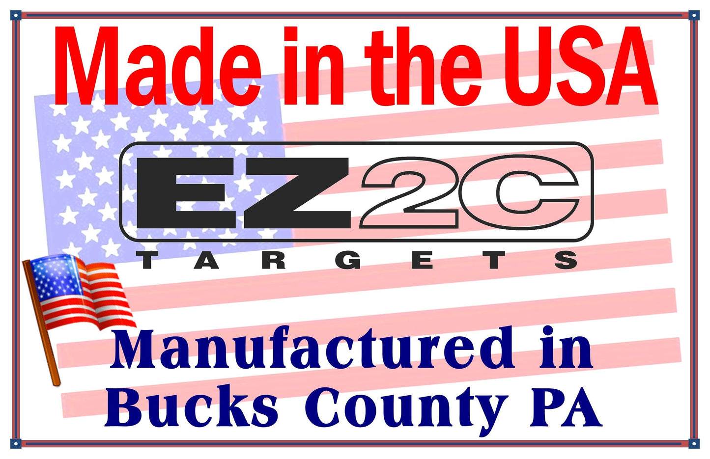 EZ2C Targets Style 3: Paper Shooting Targets 11"x17" USA Made