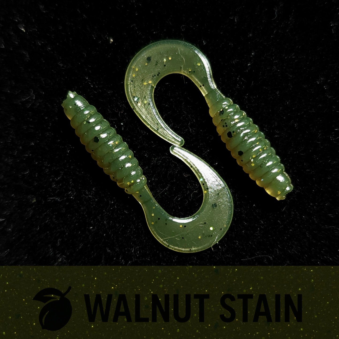 Jar of 1" Micro Curl Tail Grub "The Tennessee Twister"