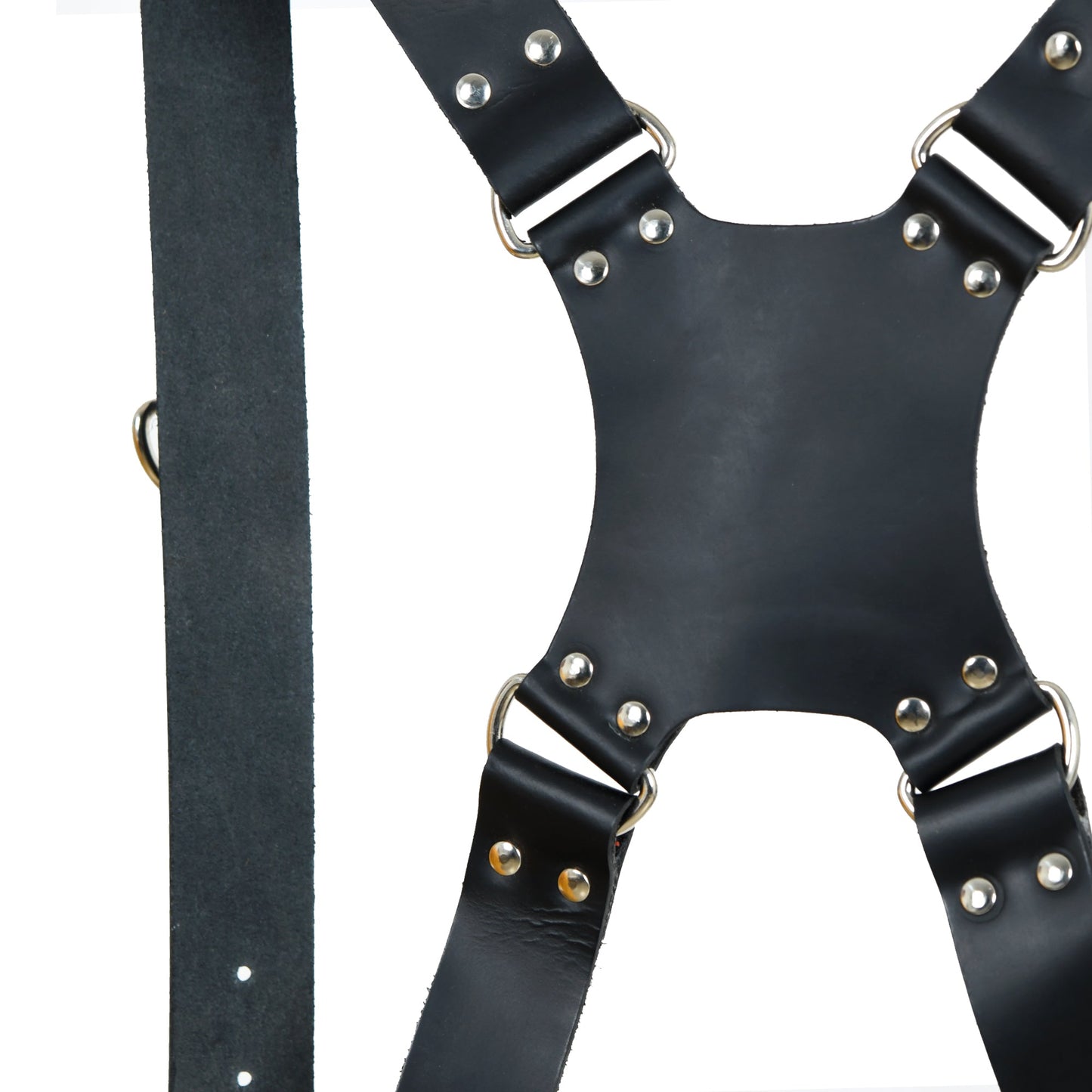 Dual Leather Camera Strap Harness- Black