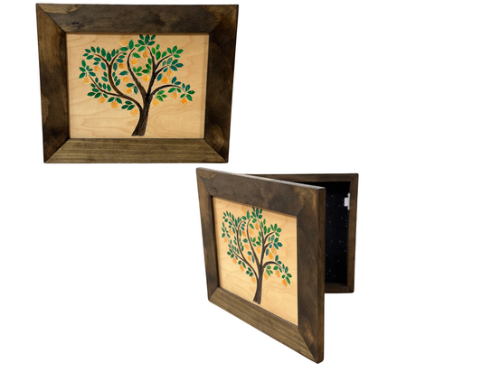 Peach Tree Decorative & Secure Wall-Mounted Gun Cabinet