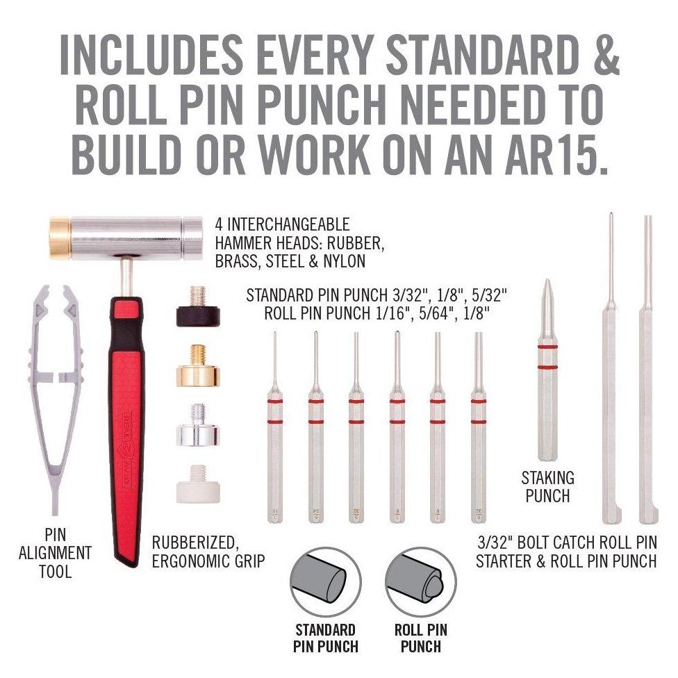 Accu-Punch™ Hammer & AR15 Pin Punch Set