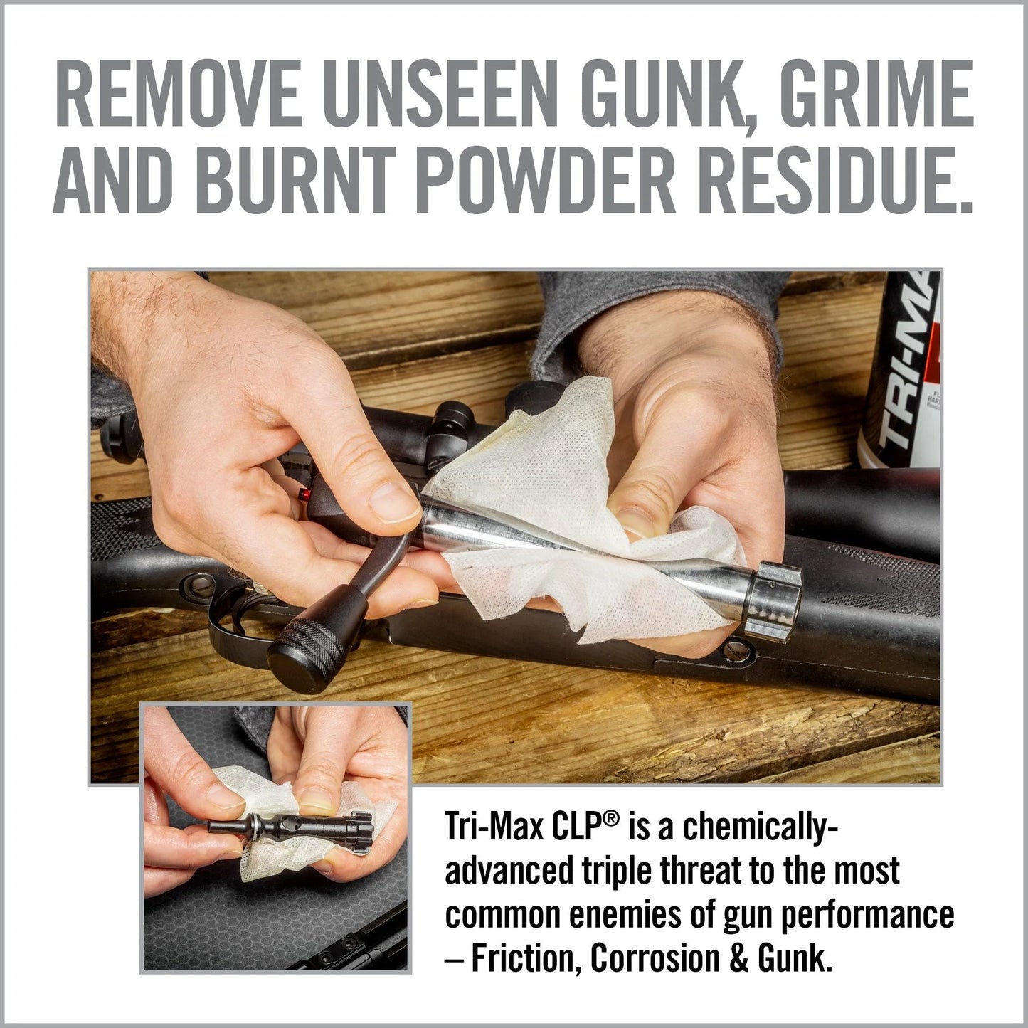 TRI-Max CLP Gun Wipes – 60 CT Canister