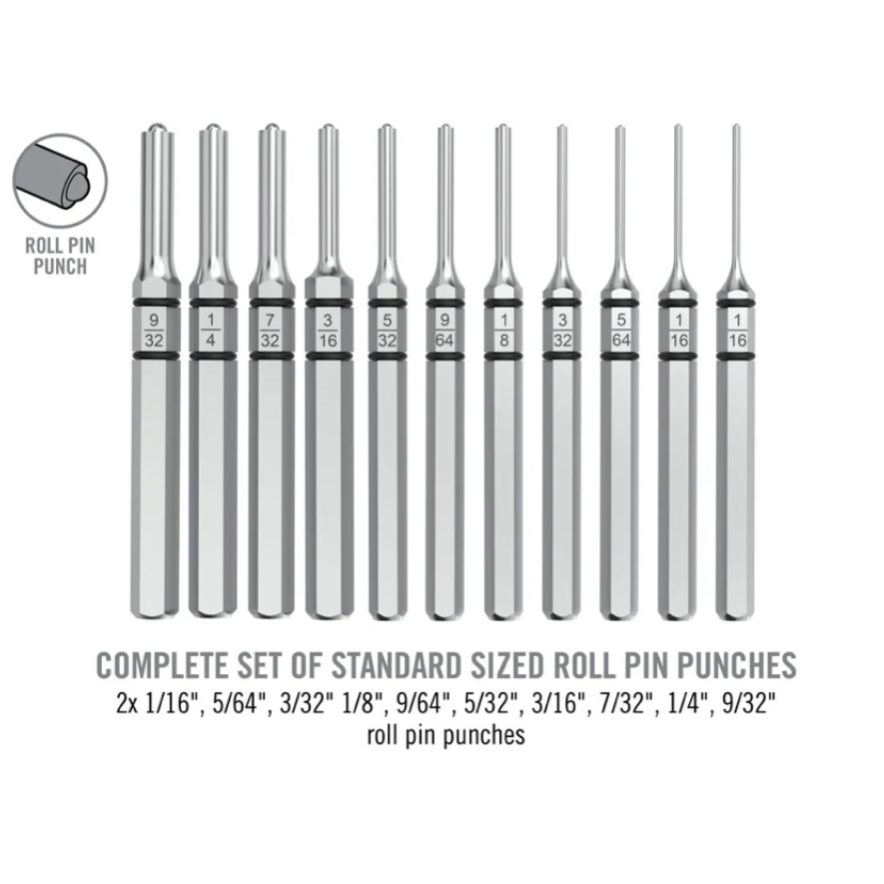 Accu-Punch 11-Piece Roll Pin Punch Set