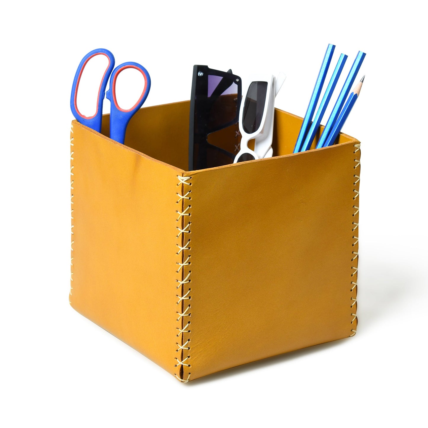 Multi Utility Leather Storage Box
