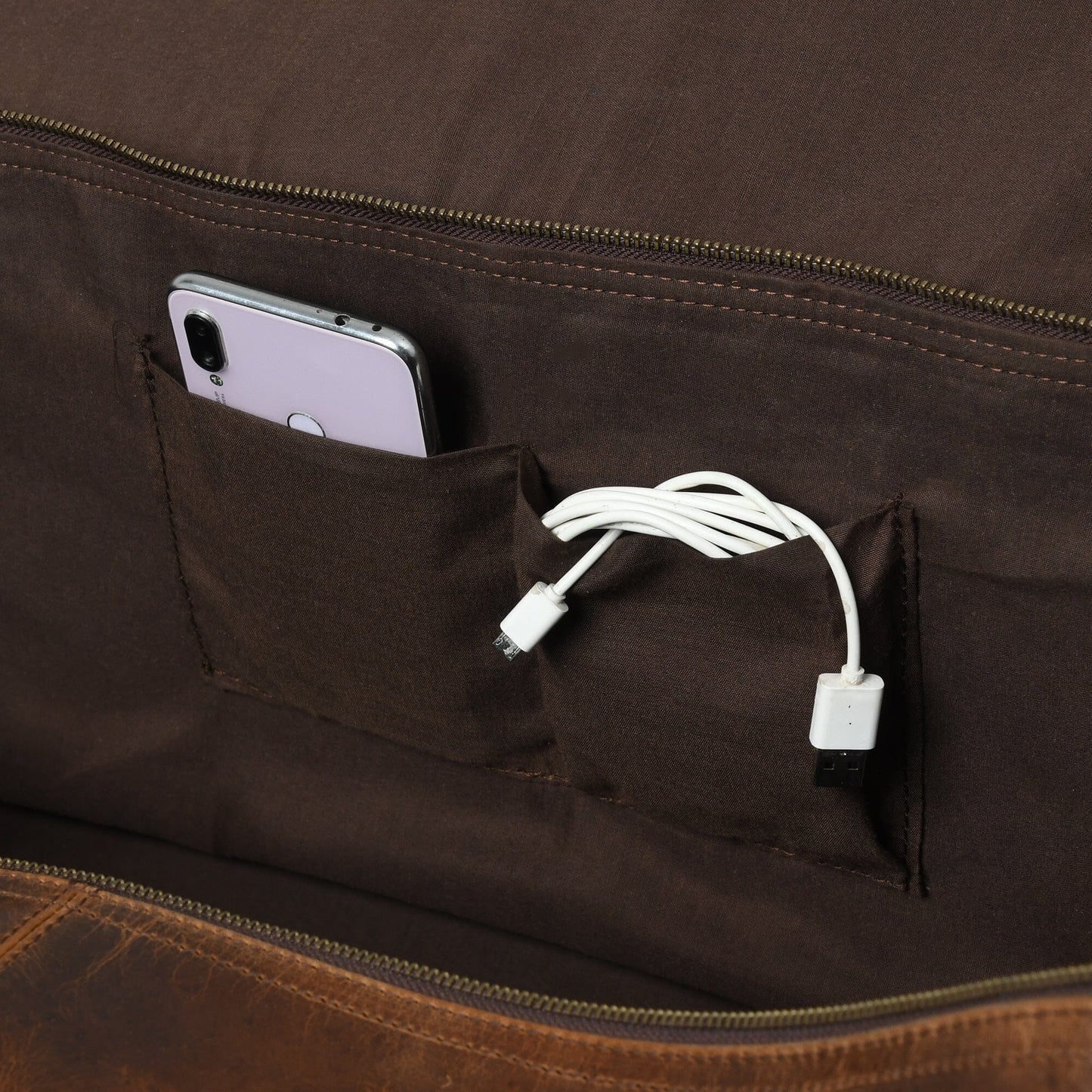 The Bolton Flap Duffel- Brown