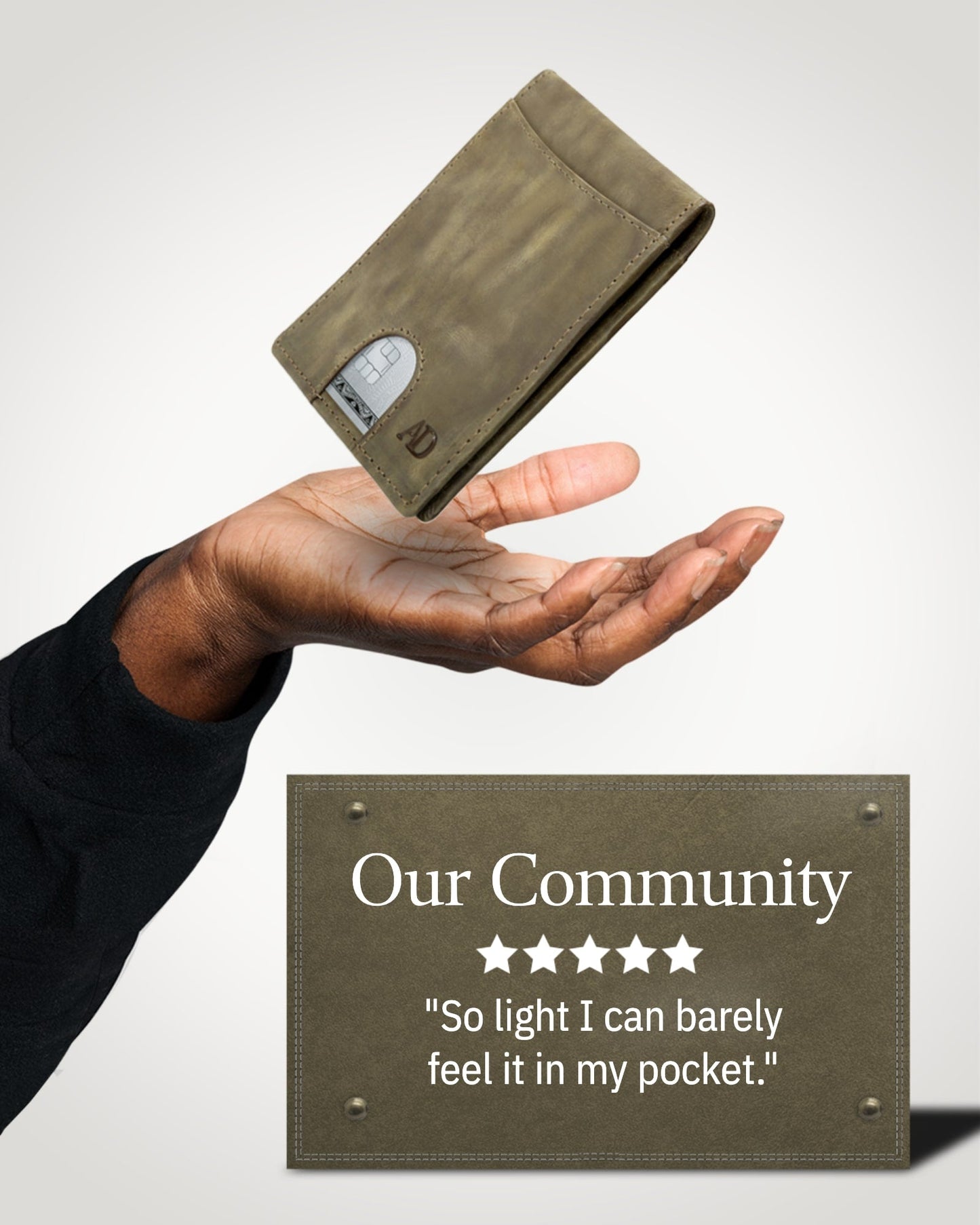 Slim Money Clip Bifold Wallet