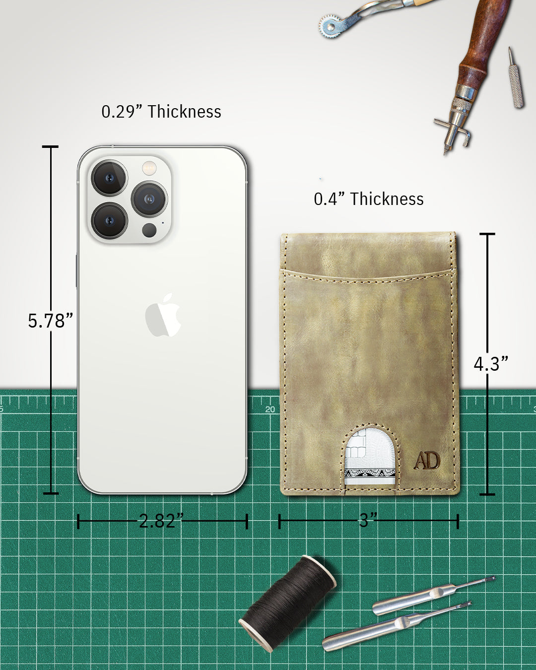 Slim Money Clip Bifold Wallet