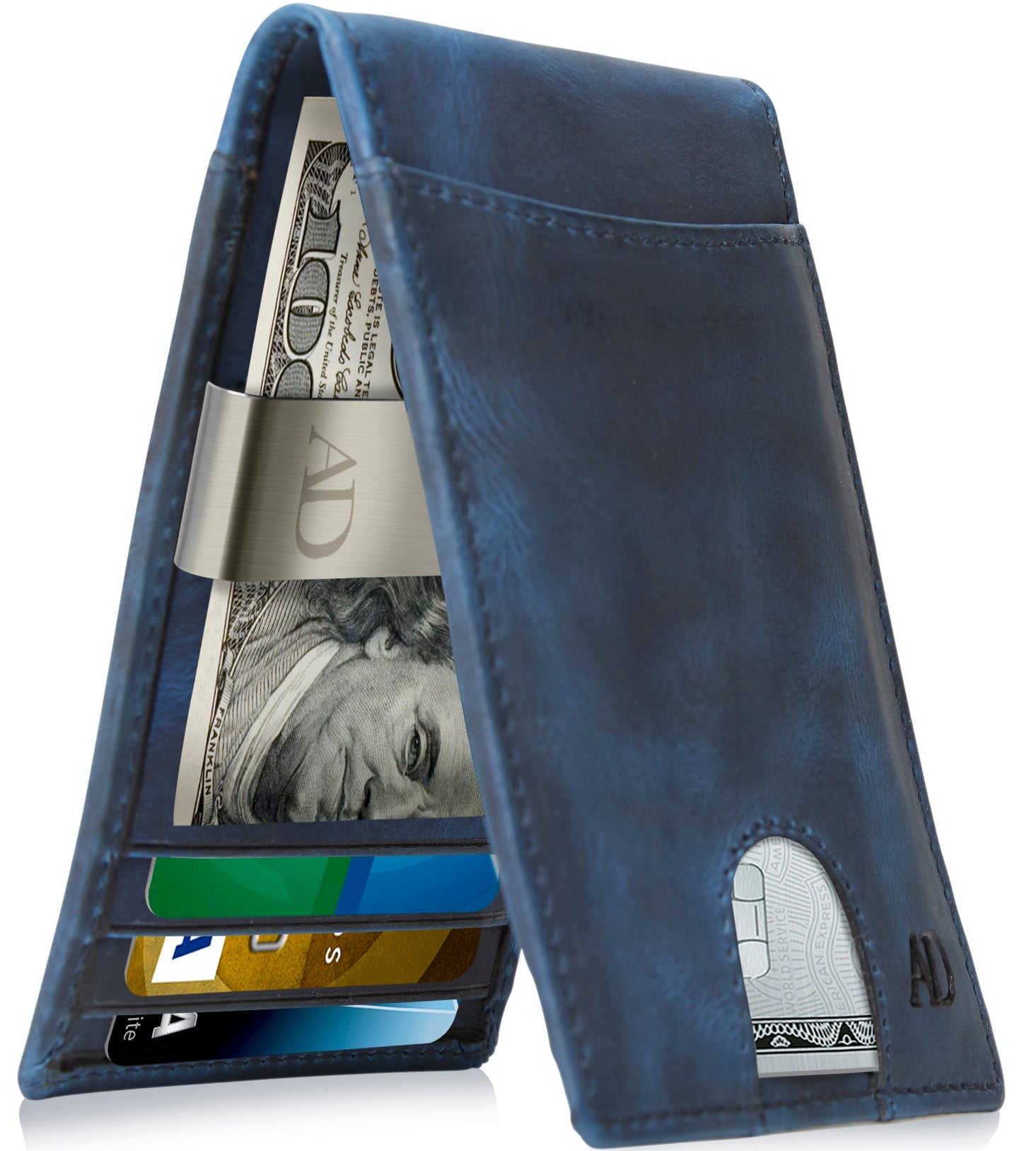 Slim Money Clip Bifold Wallet