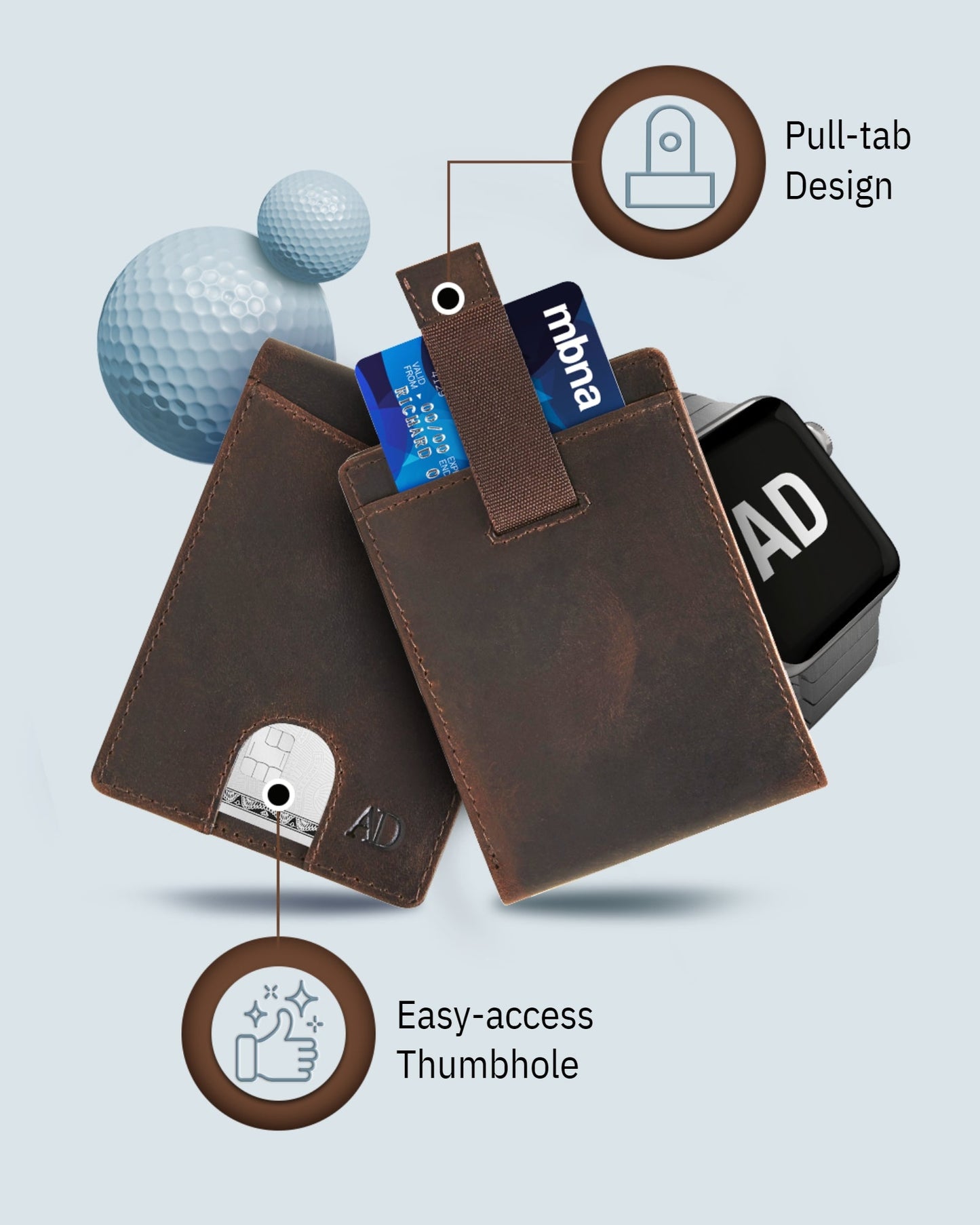 Pull Strap Bifold Wallet