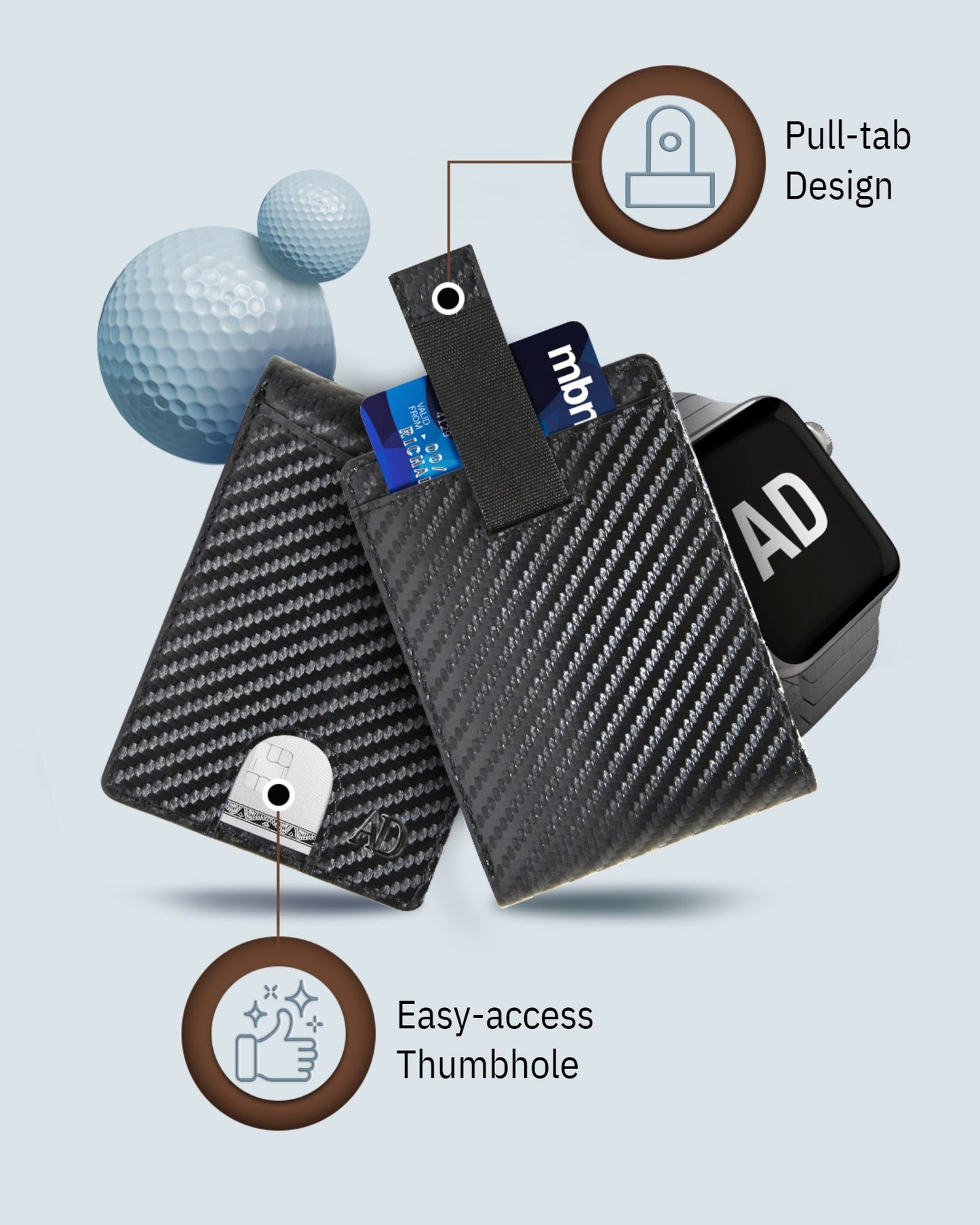 Pull Strap Bifold Wallet