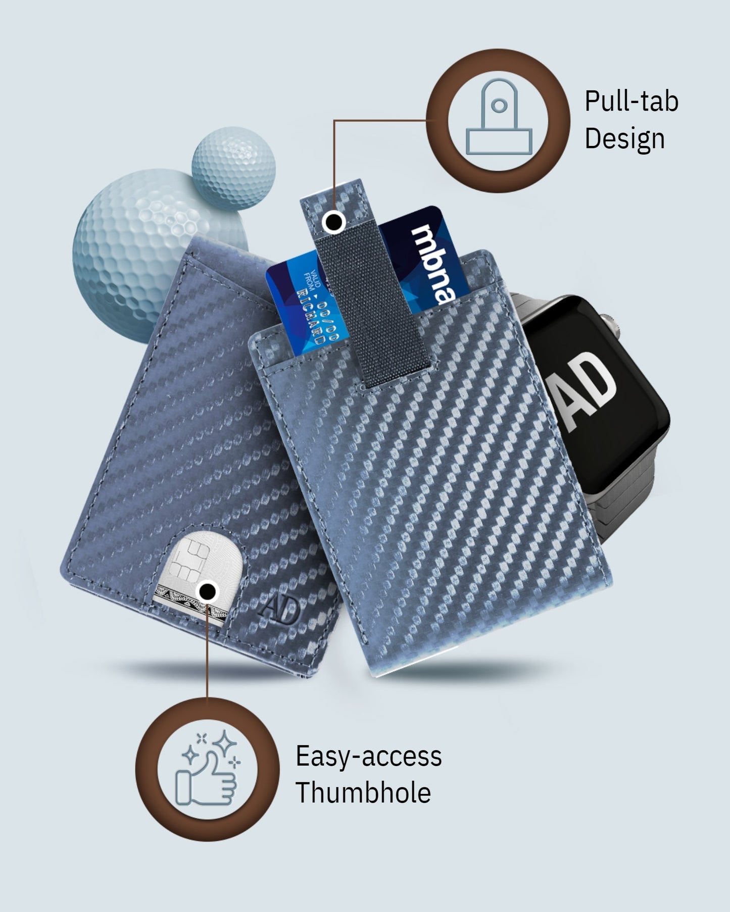 Pull Strap Bifold Wallet