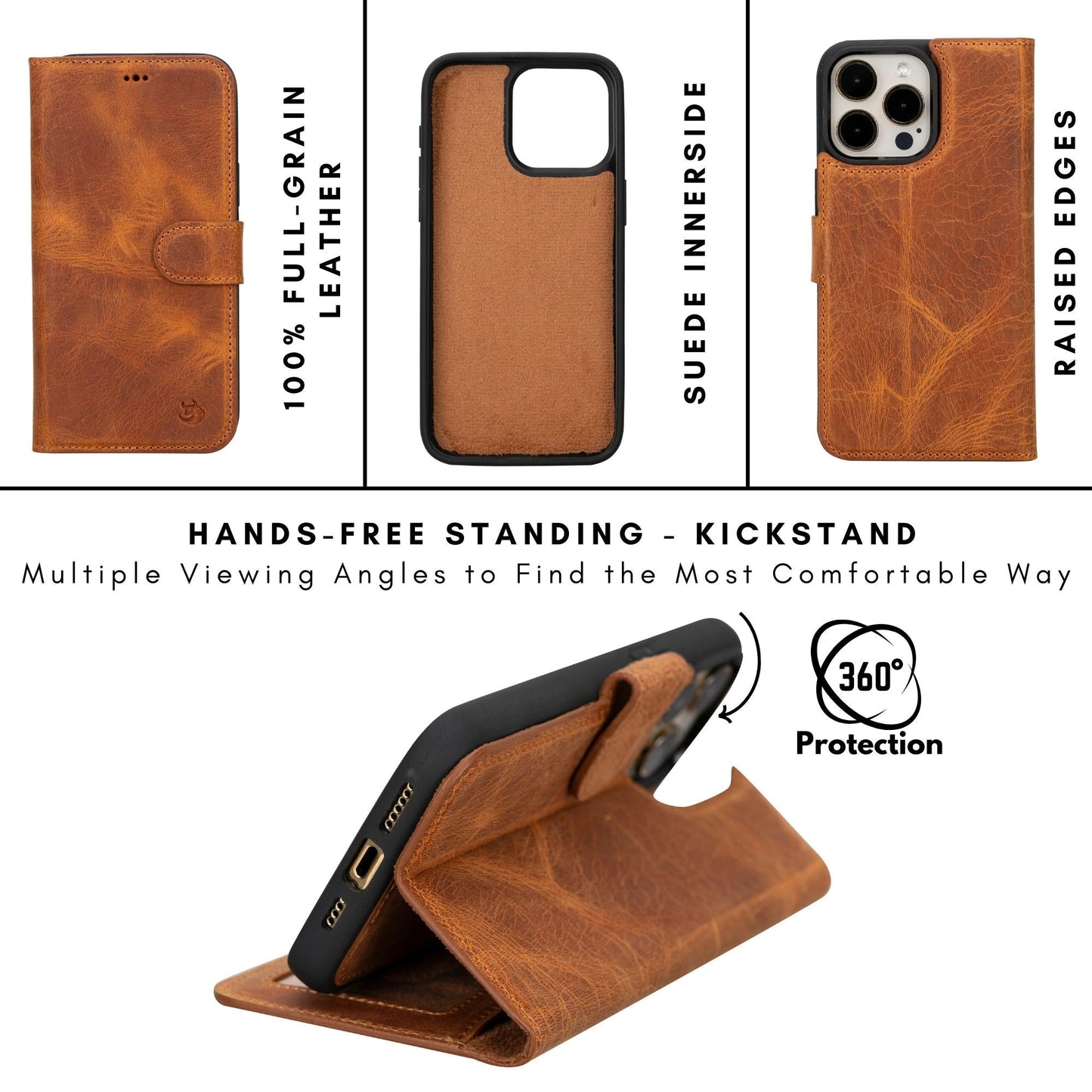 Casper iPhone 14 Series Detachable Leather Wallet Case