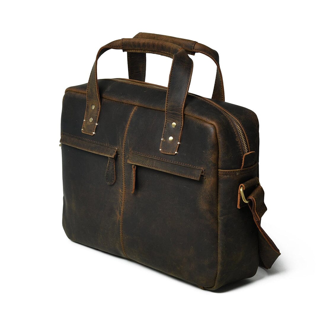 Perkins Buffalo Leather Office Briefcase
